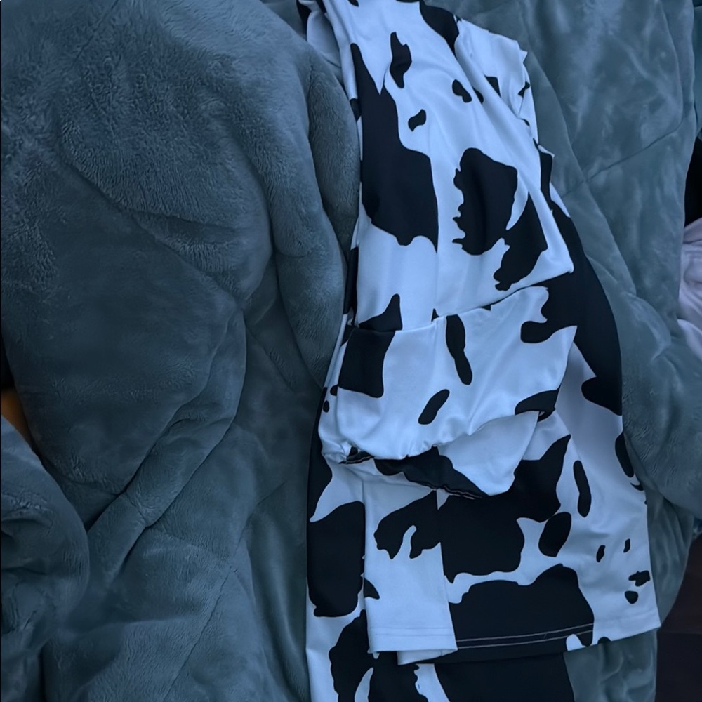 Black and White Cow Print Scarf